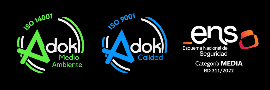 certificaciones de ISO 9001, 14001 y ENS medio